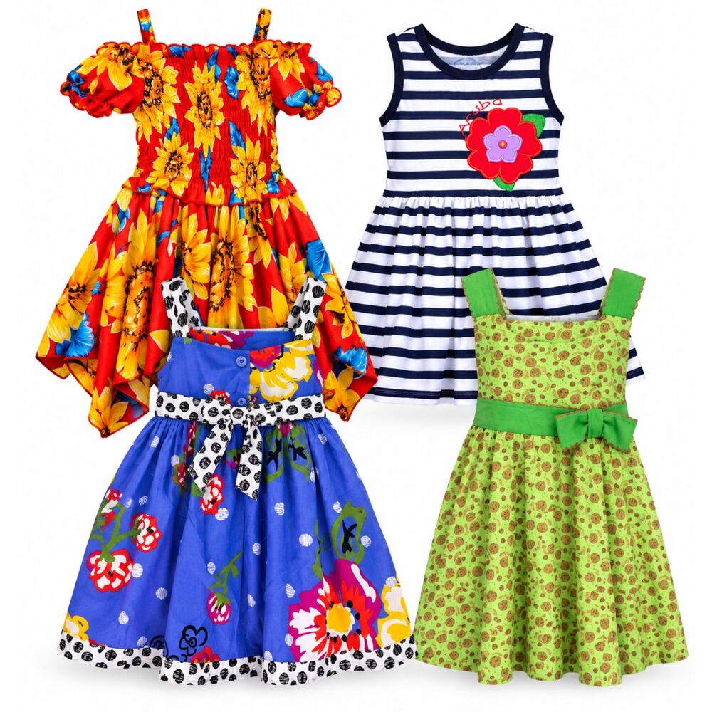 2T -3T girls dress lot of 4, summer dresses, kids clothing bundle